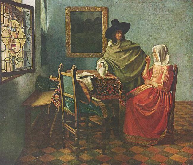 Johannes Vermeer The Wine Glass oil painting image